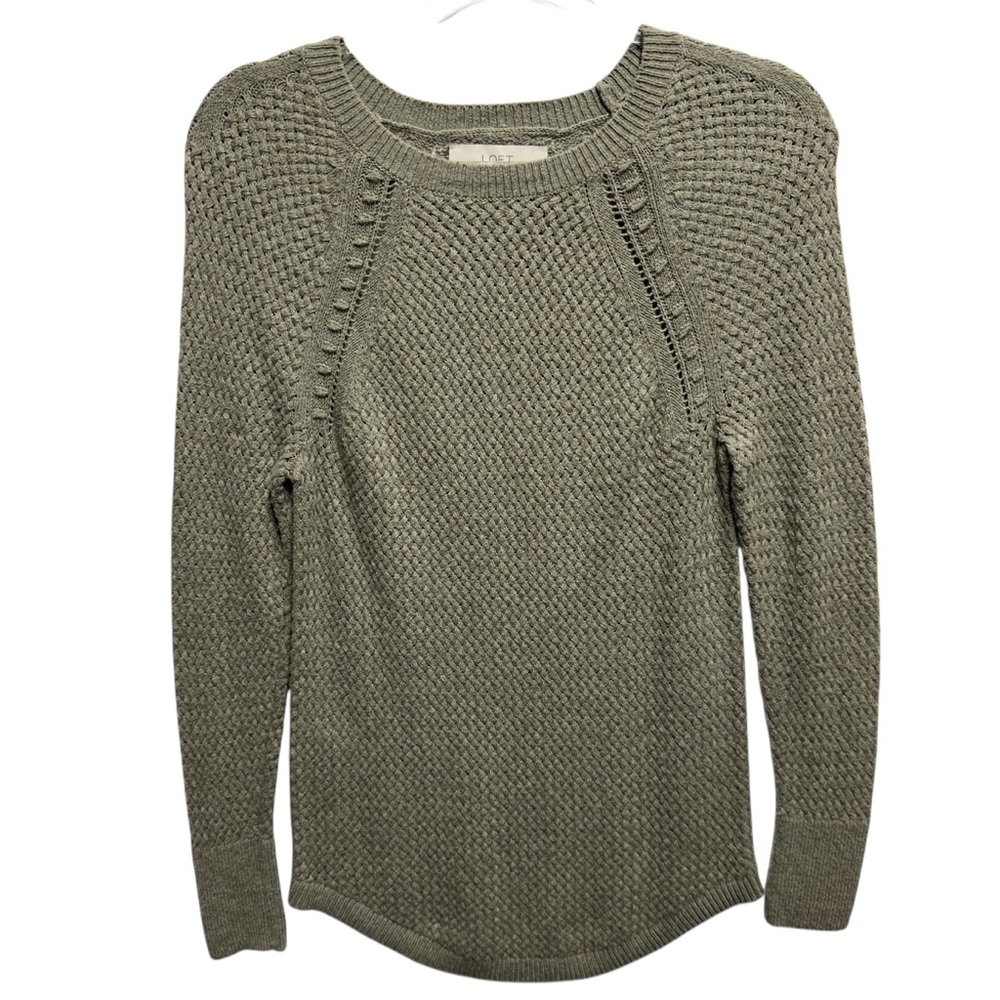 Wool Cotton Knit Woven Knitted Sweater Top Pullover Jumper